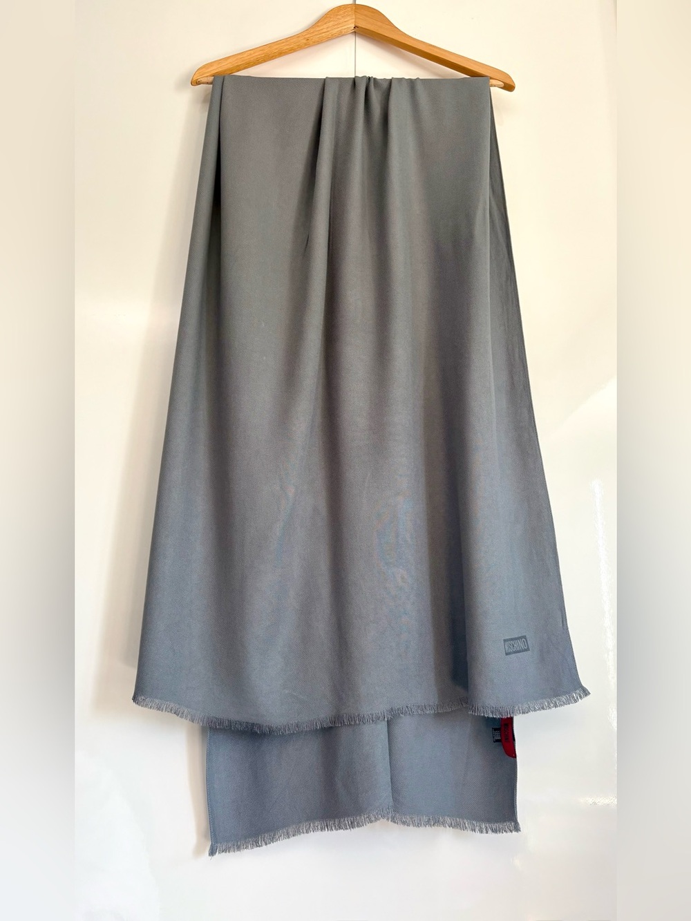 Moschino Vintage Grey Scarf, 71x26 inch